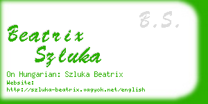 beatrix szluka business card